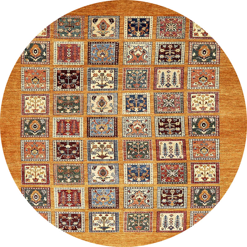 Abstract Indoor Rug, Round 8'