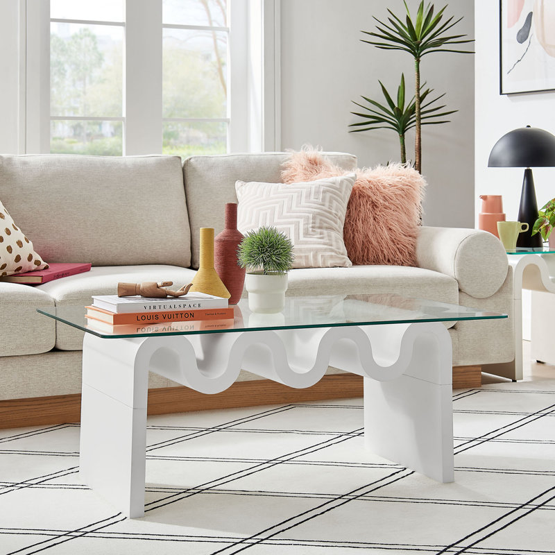 Table basse Ondine, Blanc