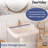 Dynasty 35.5" Tall Rectangular Vitreous China Pedestal Bathroom Sink with Overflow-96123261-98982195