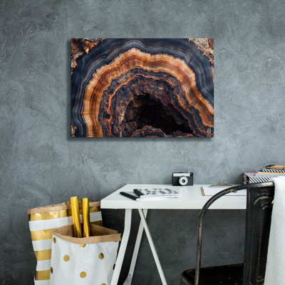  «Petrified Tree Trunk» par Rich Monet, art mural sur toile, 26 po x 18 po