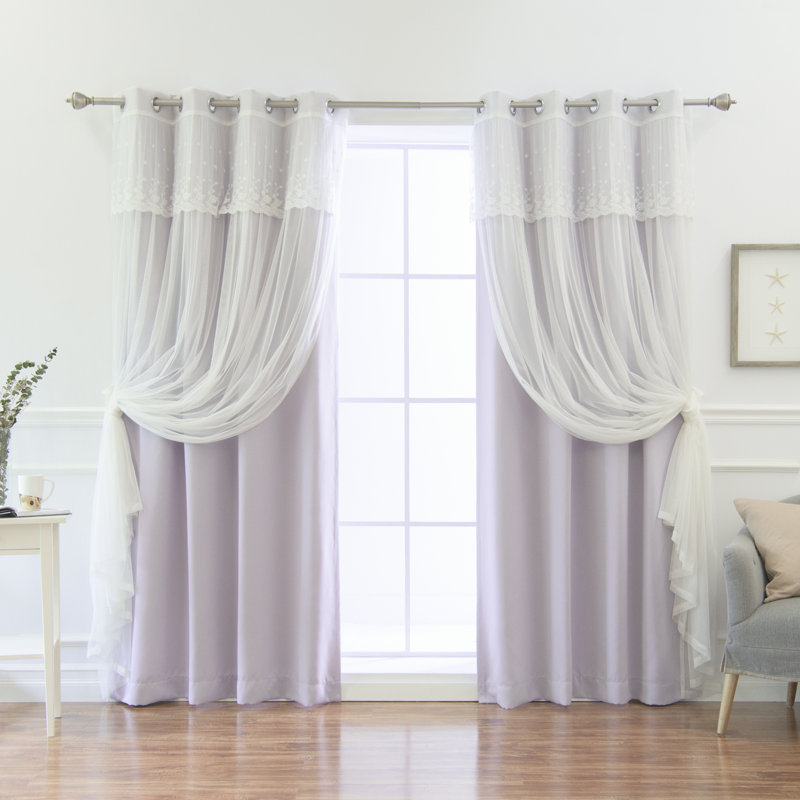 Paire de rideaux obscurcissant et isolant avec œillets Crenshaw, Lilas, L 52 po x H 84 po