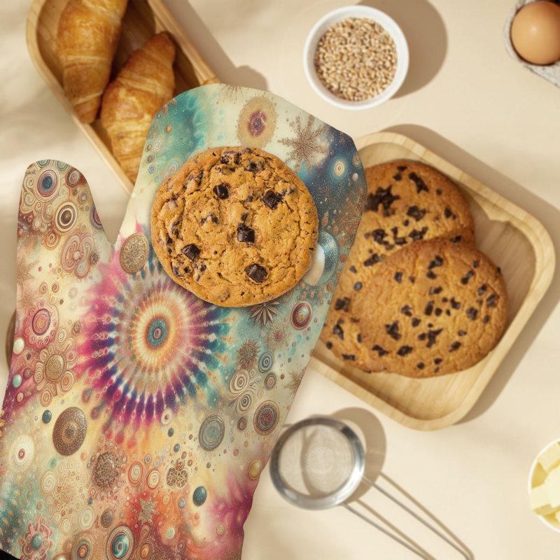 Shimmer Dye Patterns Oven Mitt Cotton Twill