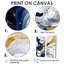 Art mural grand bleu foncé et or XXVI - Fractales-630896194-630896216-630896219