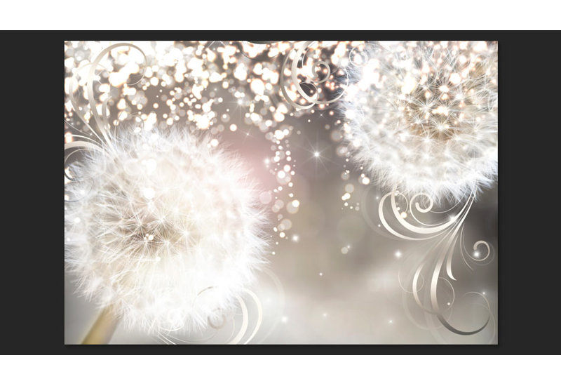 Spellbound Dandelions 2.10m x 300cm Wallpaper, Beige