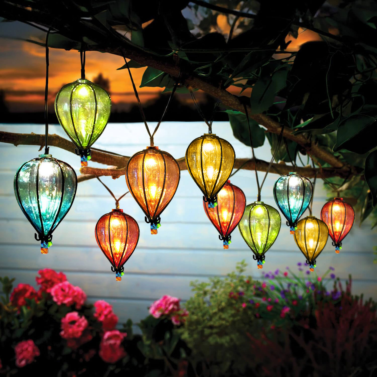 The Holiday Aisle® String Lights With 10 Bulbs, 11Ft Multicolor Backyard  Patio Decor Lights, Connectable Hanging Ul Listed Fairy Lights Indoor  Outdoor ..., image size:1600x1600