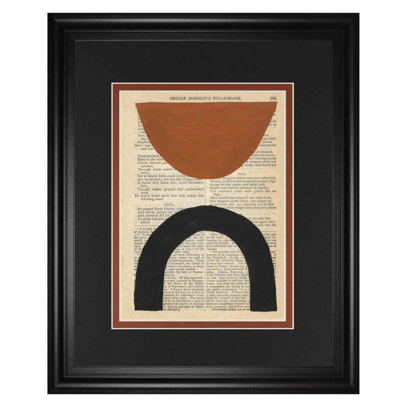 Art abstrait en duo abstrait - 34 "x 40" - cadre noir