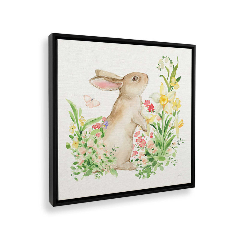«Spring Celebration I» par Katrina Pete, reproduction d'art sur toile, H 20 po x l 20 po, Noir, Cadre flottant