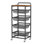 5-Tier Kitchen Storage Cart With Pull-Out Baskets, Rolling Trolley With Wheels, Handle