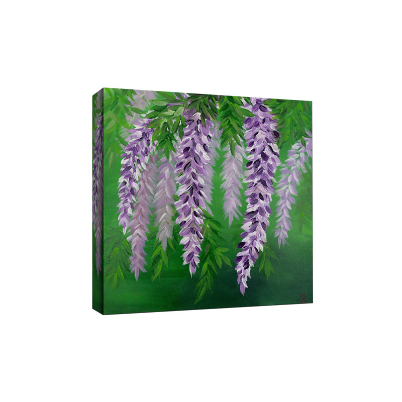 Nature Inspired "Floral Drapes" Canvas Wall Art By , 12" H x 12" W x 1.5" D, Wrapped Canvas, Does Not Apply