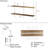 36" X 6" Floating Bookshelf With Adjustable Brackets, Wooden Shelf For Living Room & Home Organization, Hanging Shelf, Decorative Shelf For Wall Decor, Rustic & Boho, Burnt, 2 Tier-1516355593