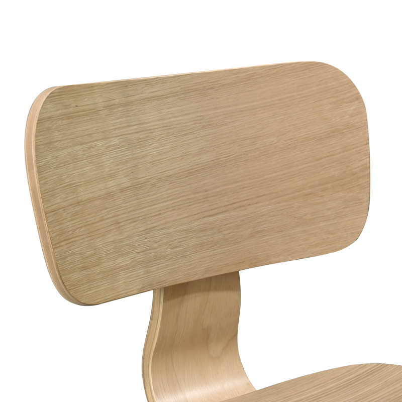 Nova Wood Dining Room Set For 4 — Modern Scandinavian Design With Ergonomic Curved Chairs, Tan 