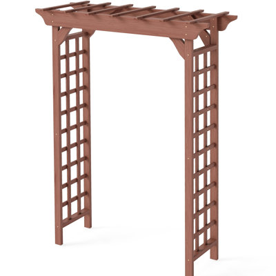 High - Quality Solid Wood Arch With Brown Finish For Garden , 63 Inches Product Depth, 38.54 Lb Weight Wooden Weddings And Special Occasions,