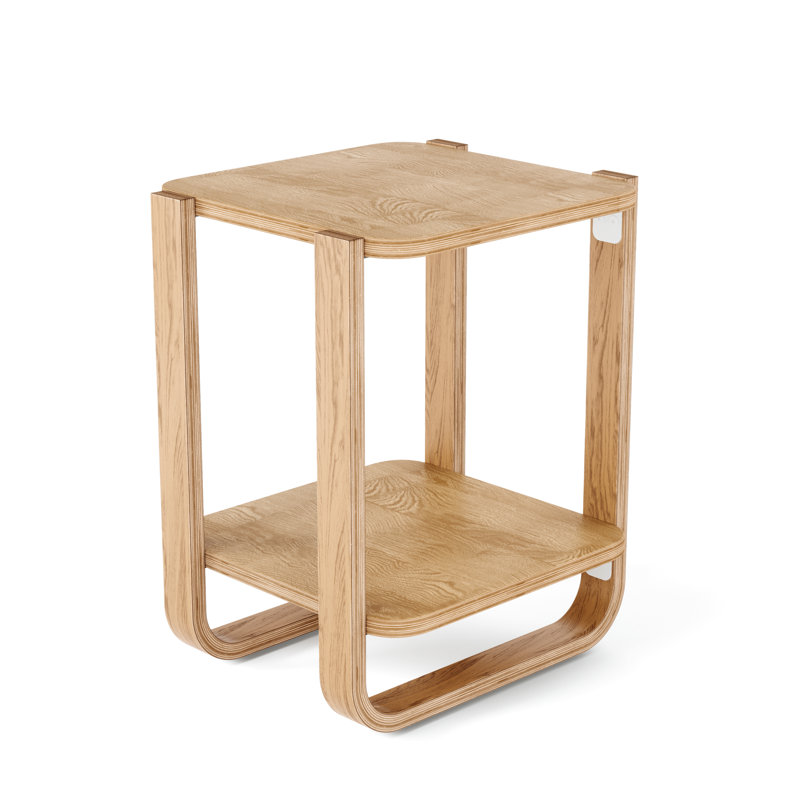 Bellwood Aged Walnut Rectangular 2-Tier Side Table