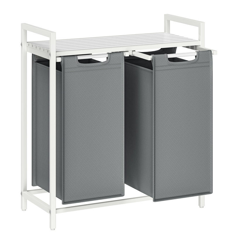 Laundry Sorter, White/Light Grey
