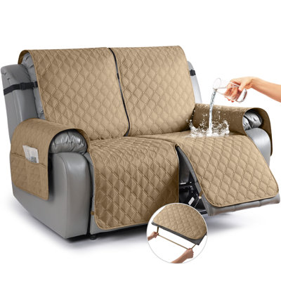 Wildee 2 Seater Waterproof Recliner Chair Cover Sofa Covers With Pocket