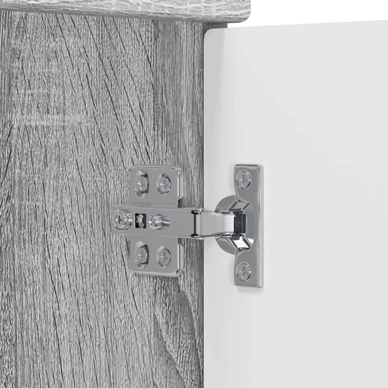 Vanity & Mirror Set, Grey Sonoma