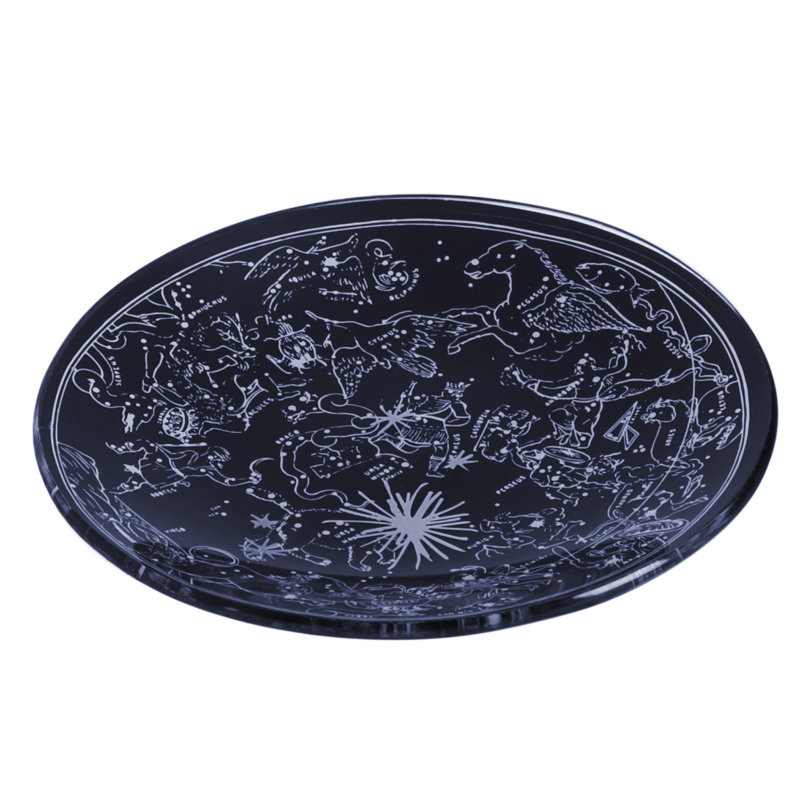 Plaque décorative ronde en verre Alvord