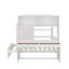 Lit mezzanine double avec lit autonome, tablettes, bureau et garde-robe-167959495