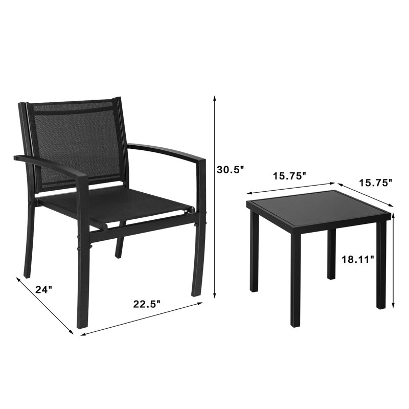 Alman 2 - Person Patio Conversation Set