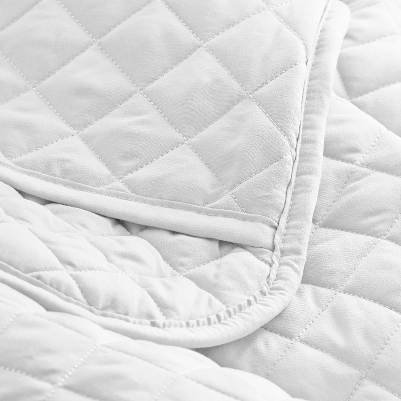 Ensemble de couvre-lit et de draps, Couvre-lit double + 6 pièces supplémentaires, Blanc et blanc
