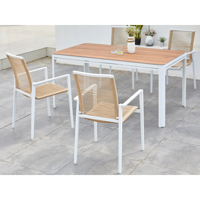 Modesire 4 - Person Patio Dining Set with Rectangular Table