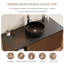 Armoire de salle de bain moderne 36 "en bois avec lavabo en céramique-173240843-173240842