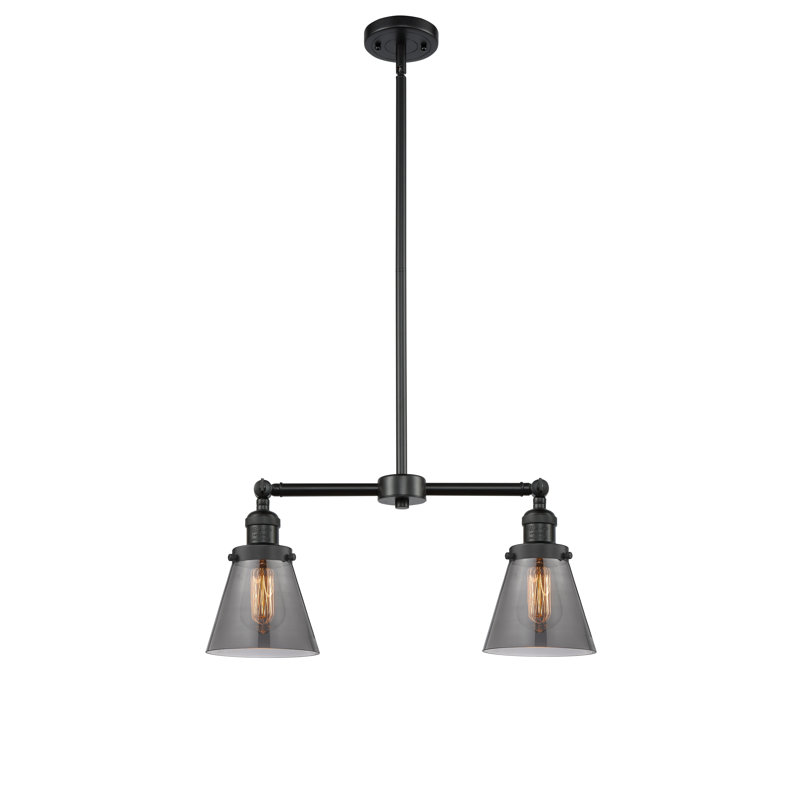 Stonecipher 2 - Light Kitchen Island Pendant, No Bulb Included, Smoked, Matte Black