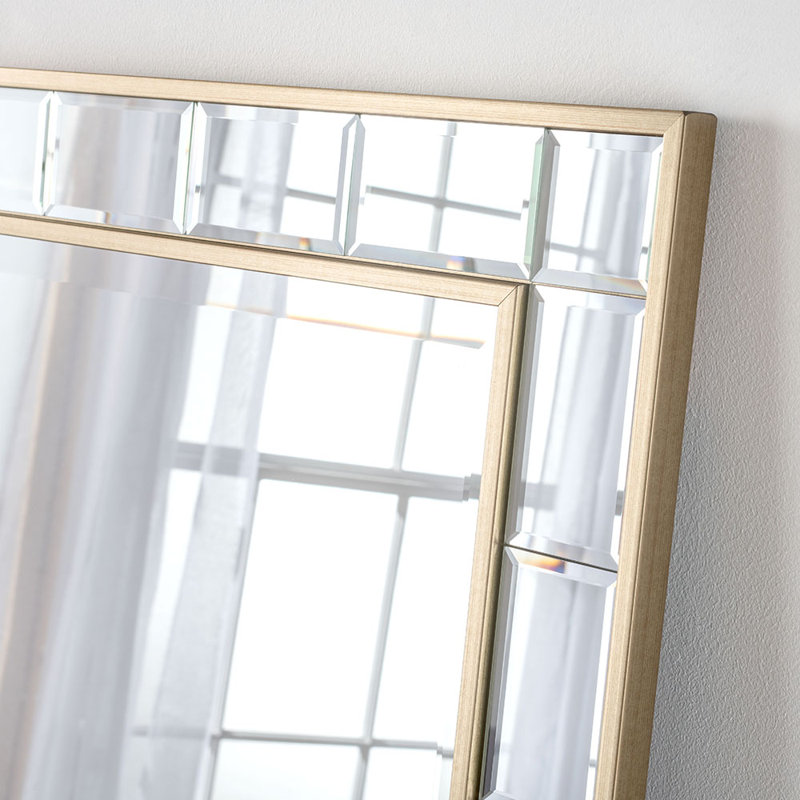 Adre Flat Wall Mirror, Silver/Gold
