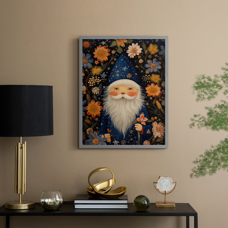 «Christmas Holiday Art DCL III», reproduction encadrée - bois massif, H 11 po x l 9 po, Gris