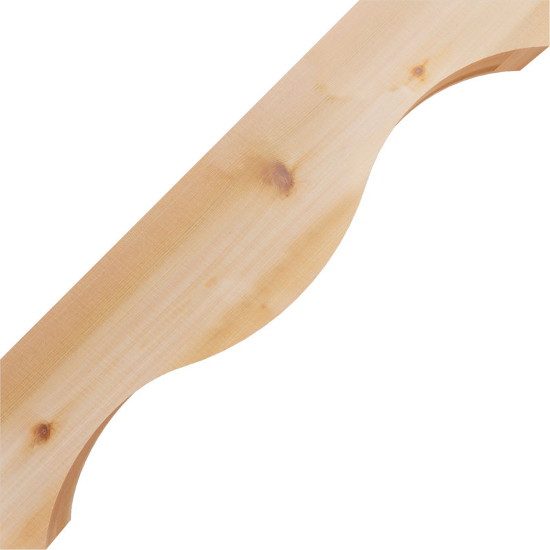 Funston Knee Brace, Western Red Cedar, Smooth, 28" H x 3.5" W x 28" D