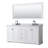Avery 72'' Double Bathroom Vanity with Top with Mirror-98262356-97875698