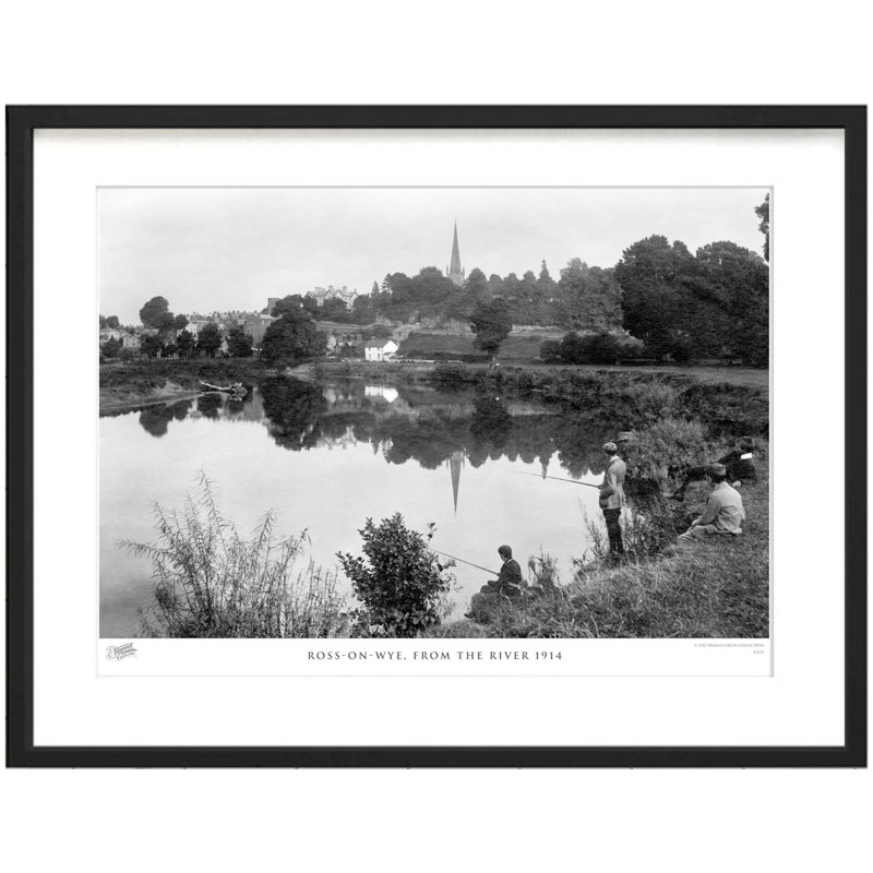 Ross-on-Wye, From The River 1914 by Francis Frith - Single Picture Frame Print, 28cm H x 36cm W x 2.3cm D