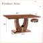 Table de salle à manger rectangulaire, table moderne avec base en U-116307348-119328132