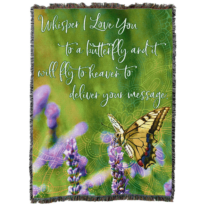 Jeté en coton Pure Country Weavers Whisper To A Butterfly