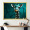 Girafe verte cubiste Grace II