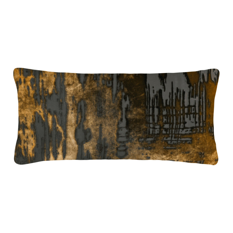 Brushstroke Rectanlge Pillow Cover & Insert, Copper Ivy