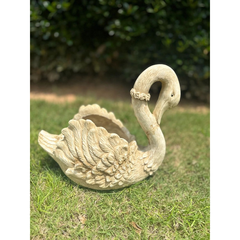 Resin Swan Planter