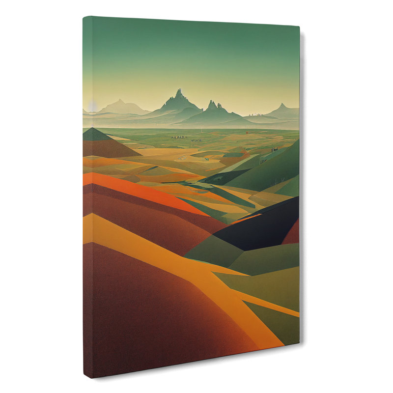 Brilliant Mountain Landscape - Single Picture Frame Print, Wrapped Canvas, 76cm H x 50cm W x 3cm D