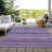 Machine Washable Indoor/Outdoor Christain ACN1423 Lavender Rug-102877817