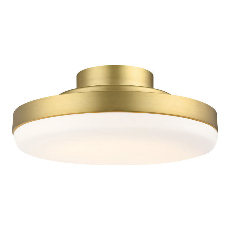 TriAire Ceiling Fan 12 inch Correlated Color Temperature (CCT) Select LED Light Kit - Brushed Satin Brass, Satin Brass