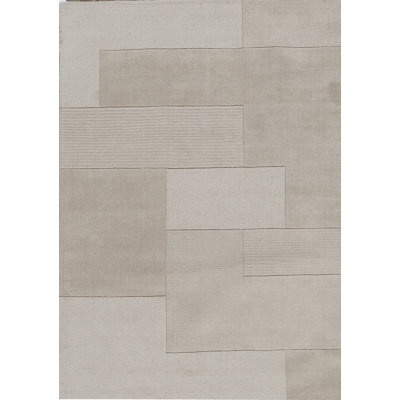 Hand-Knotted High-Quality Ivory Area Rug