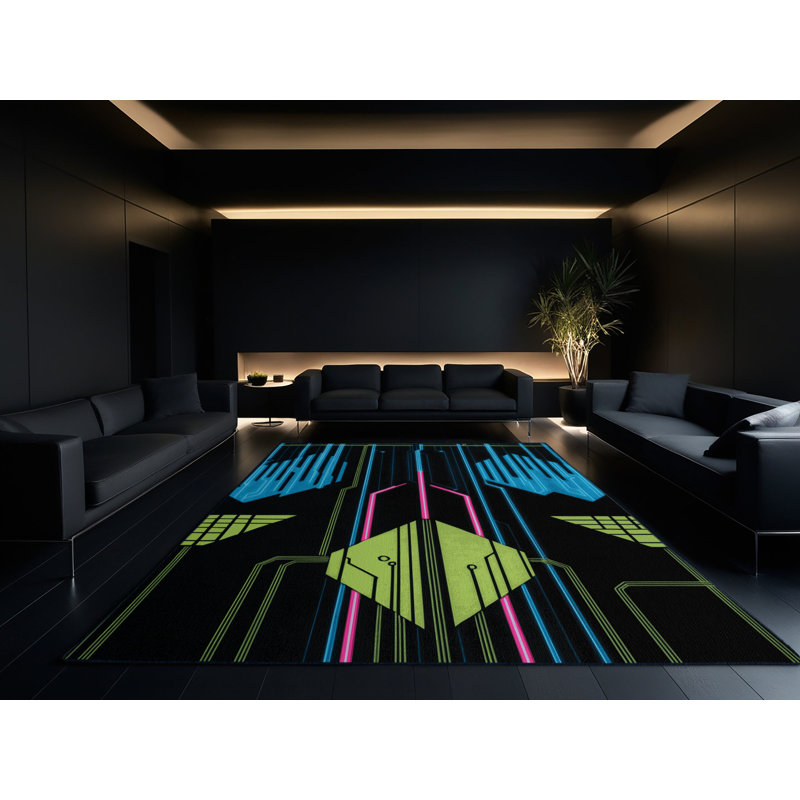 Chromatic Burst Rug, Rectangle 4' x 6'