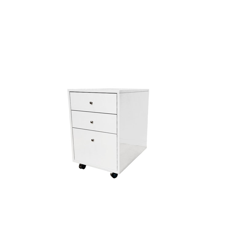 Bali White Gloss File Drawer 3