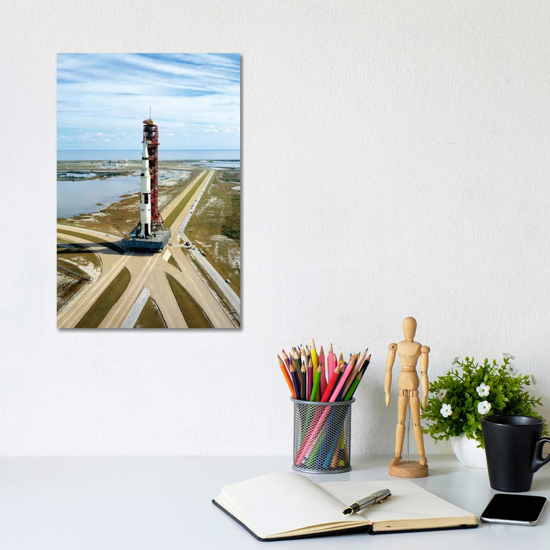 High-Angle View of the Apollo 14 Space Vehicle 1 Piece Wrapped Canvas Wall Art, 20.32 cm H x 30.48 cm W