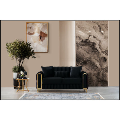 Causeuse convertible en tissu de velours Melody
