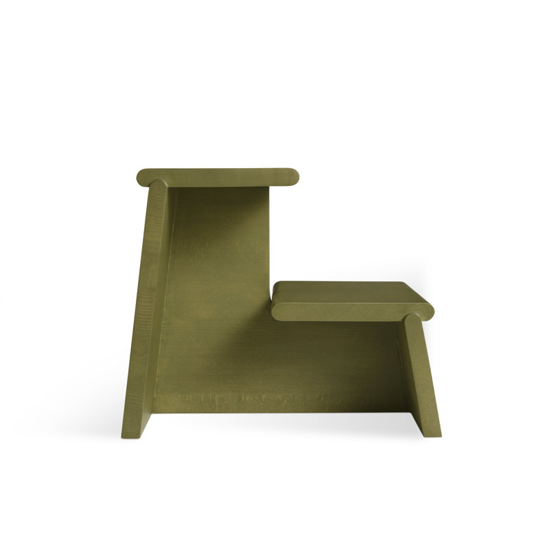 Jut Solid Wood End Table, Loden