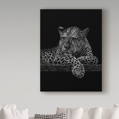 «Jaguar» par Hollifield, reproduction de peinture acrylique sur toile tendue