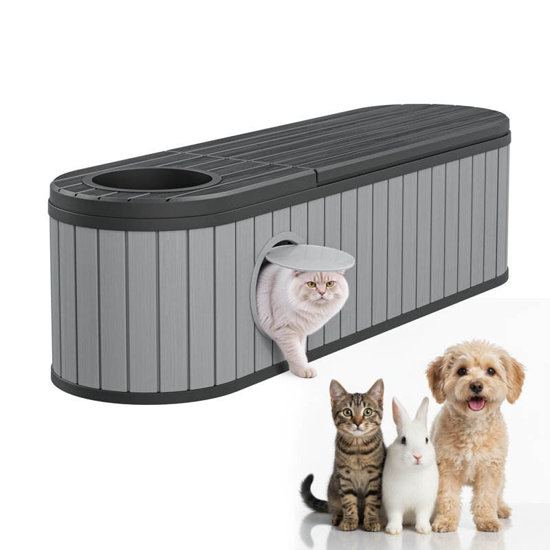 Enceinte de litière pour chat, Gris