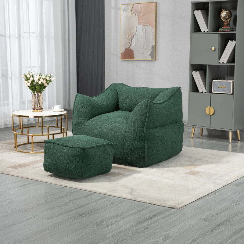Fauteuil à billes COOLMORE Fauteuil à billes / tabouret paresseux et durable Comt Lounger, Vert