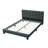 Charcoal Tufted Full Size Upholstered Polyfiber Platform Bed Frame for Residential Bedroom Use